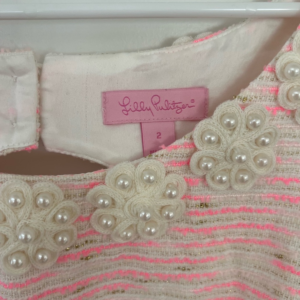 Lilly Pulitzer Nina Pink and Cream Backless Dress - Picture 10 of 13